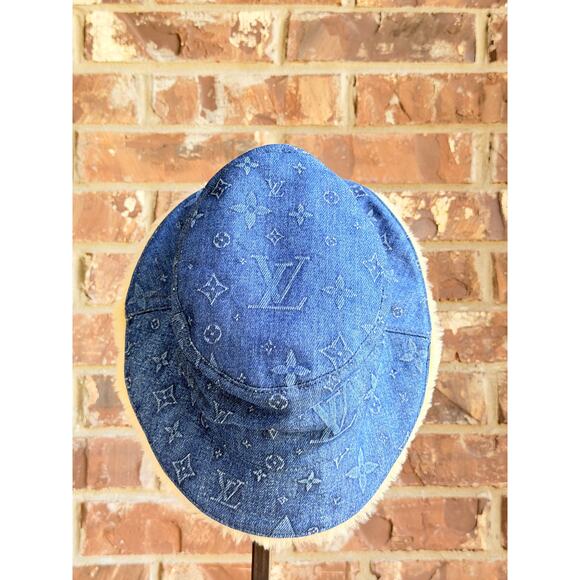 Louis Vuitton Bonnet Denim Bucket Hat With Sherling - Large 54268* main image 3